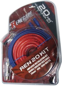 Renegade REN20KIT Audio – Adapter für Kabel (MaleMale, Kabel, Power Adapter, Audio, Ground, Remote, RCA, RCA, Nickel) schwarz, blau, rot