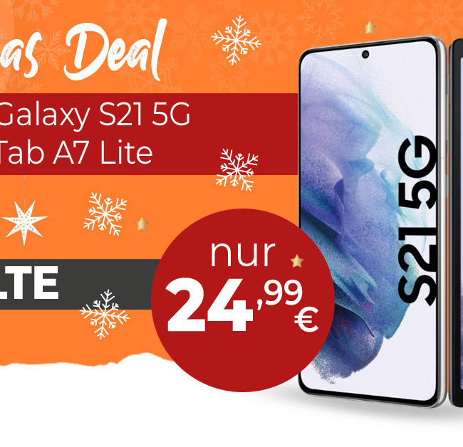 Ist denn schon Weihnachten Samsung Galaxy S21 Modelle mit gratis Tablet für unter 30€ monatlich